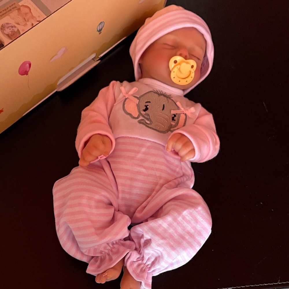 Adorable Pink Baby Doll with Elephant Design
